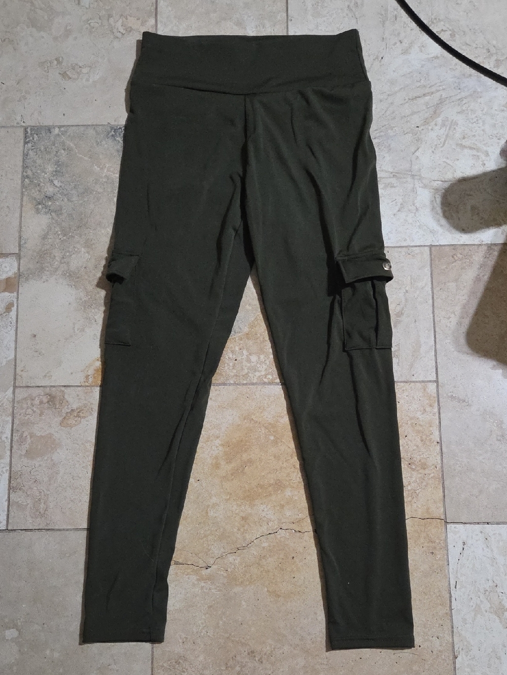 Women’s Large Olive Green Cargo Leggings | High Waist | New